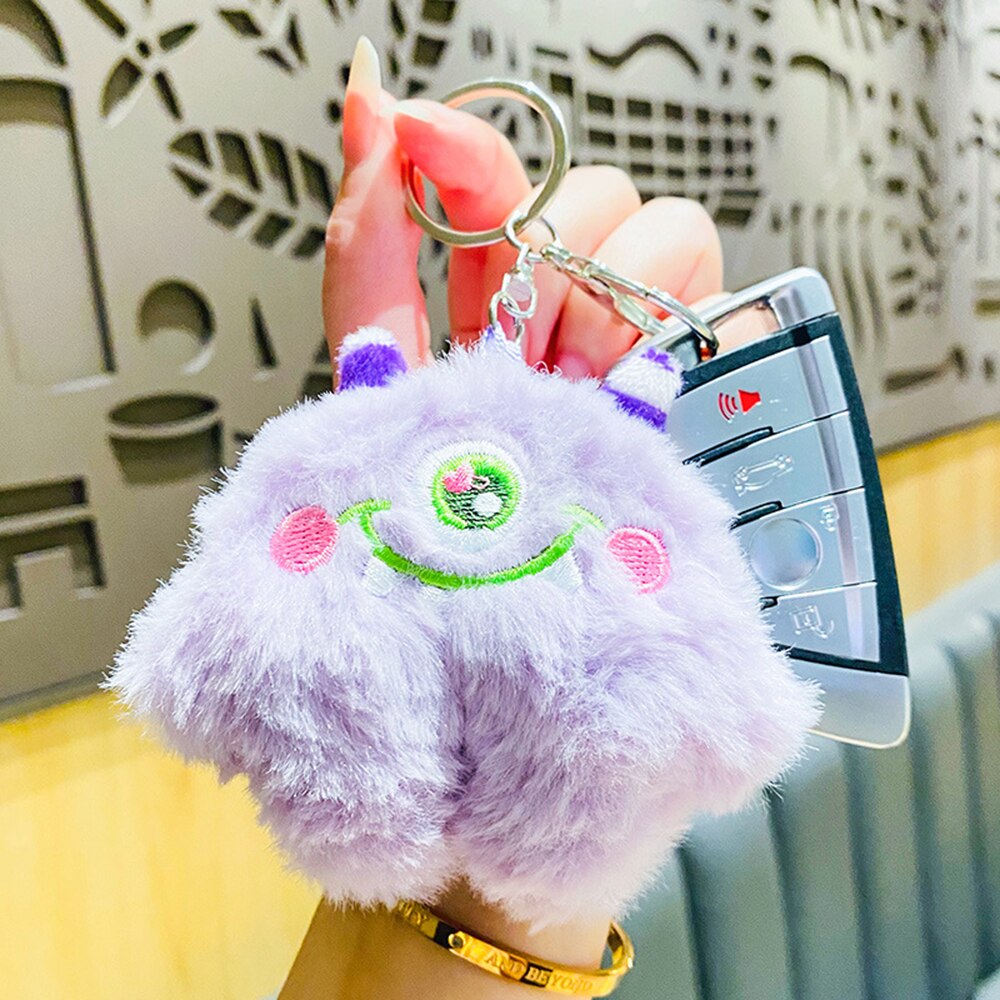 Cute Little Monster Plush Keychain
