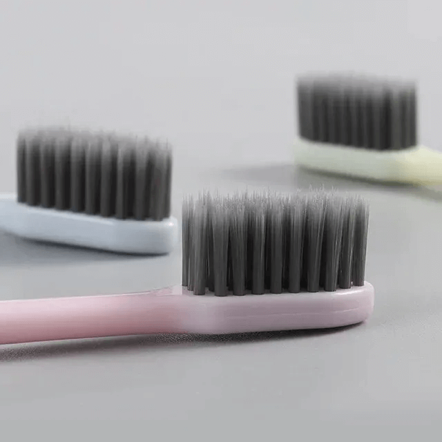 4 in 1 Soft Slim Bamboo Charcoal Travel Toothbrush