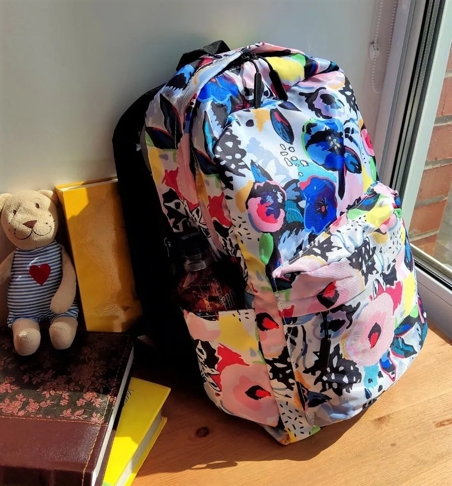 Graffiti Floral College Fashion Cool Backpacks