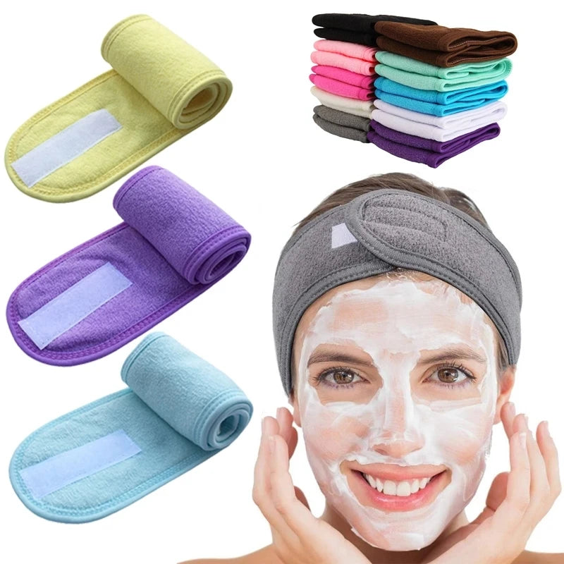 Adjustable Sauna Headband for Women, Wide Headband for Women, Yoga, Spa, Bath, Shower, Makeup, Face Wash, Cosmetic, Makeup Accessories (1)