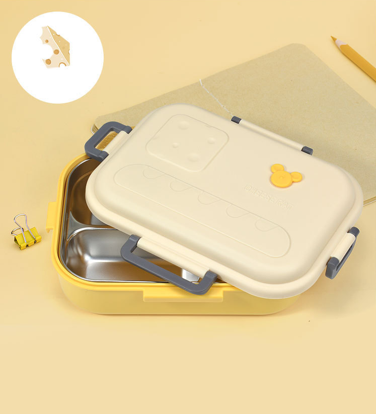 3 Compartment Stainless Steel Portable Cute Lunch Box