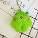 Cute Little Monster green Plush Keychain