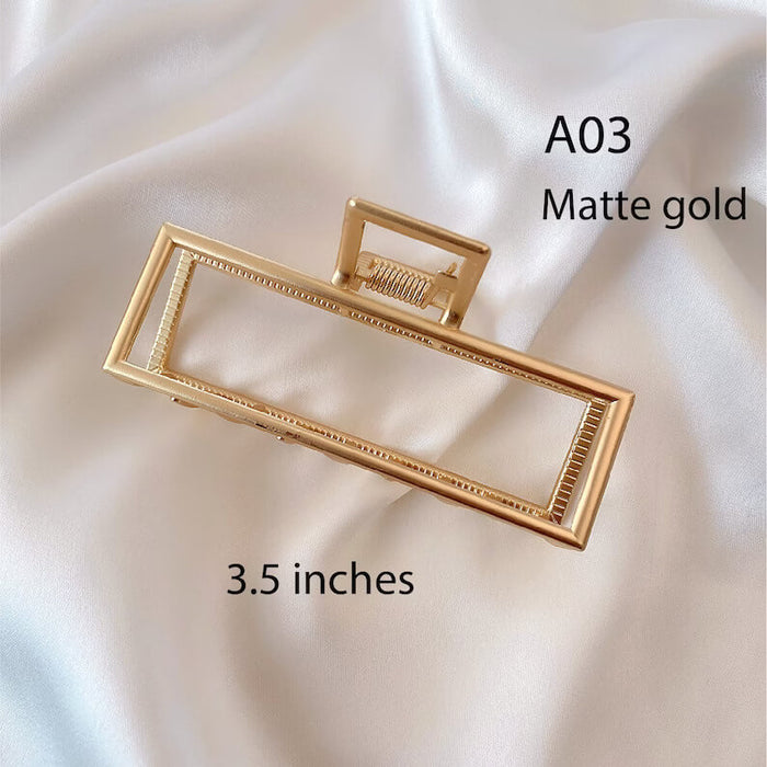 Golden Metal Hair Claw for Thick and Thin Hair