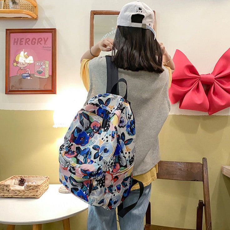 Graffiti Flowers College Fashion Cool Backpacks