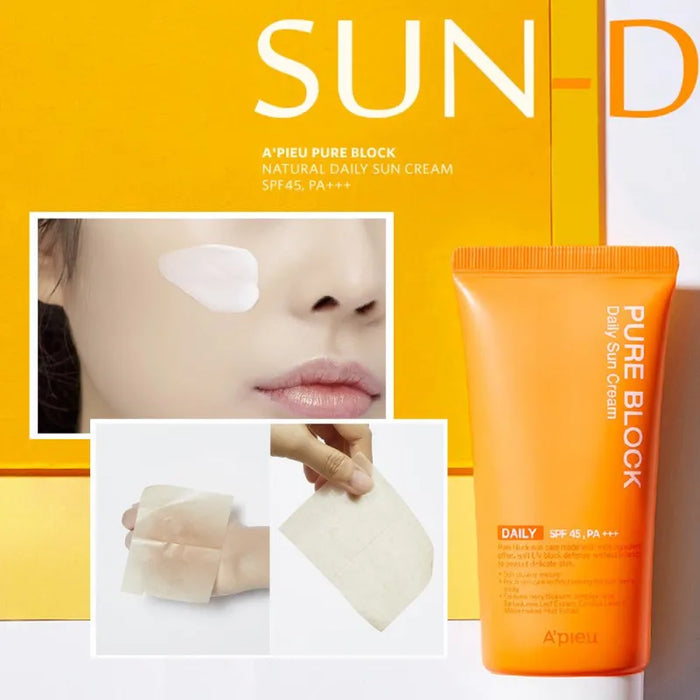 A'PIEU Pure Block Natural Daily Sun Cream SPF45/PA+++ (50ML)